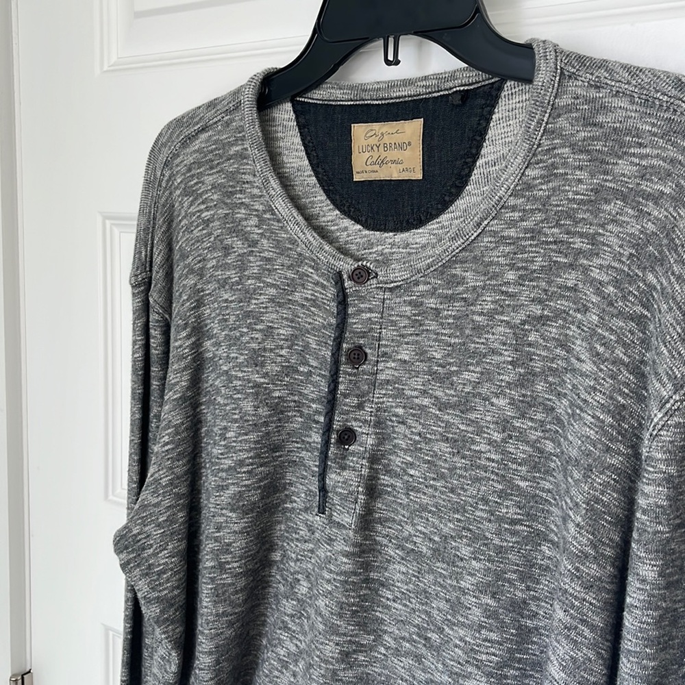 Lucky Brand Men’s 3 Button Long Sleeved Henley
